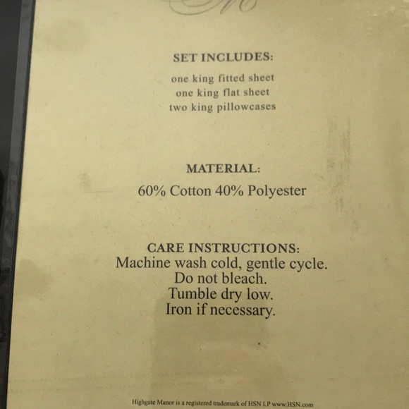 Highgate Manor 4 Piece Sheet Set - Picture 3 of 4